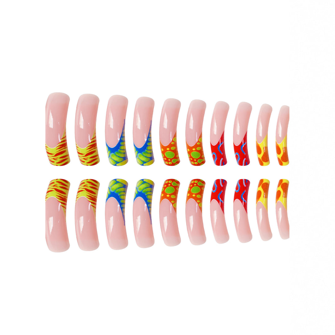Glamorous 3D Long Stiletto Press-On Nails Kalsten