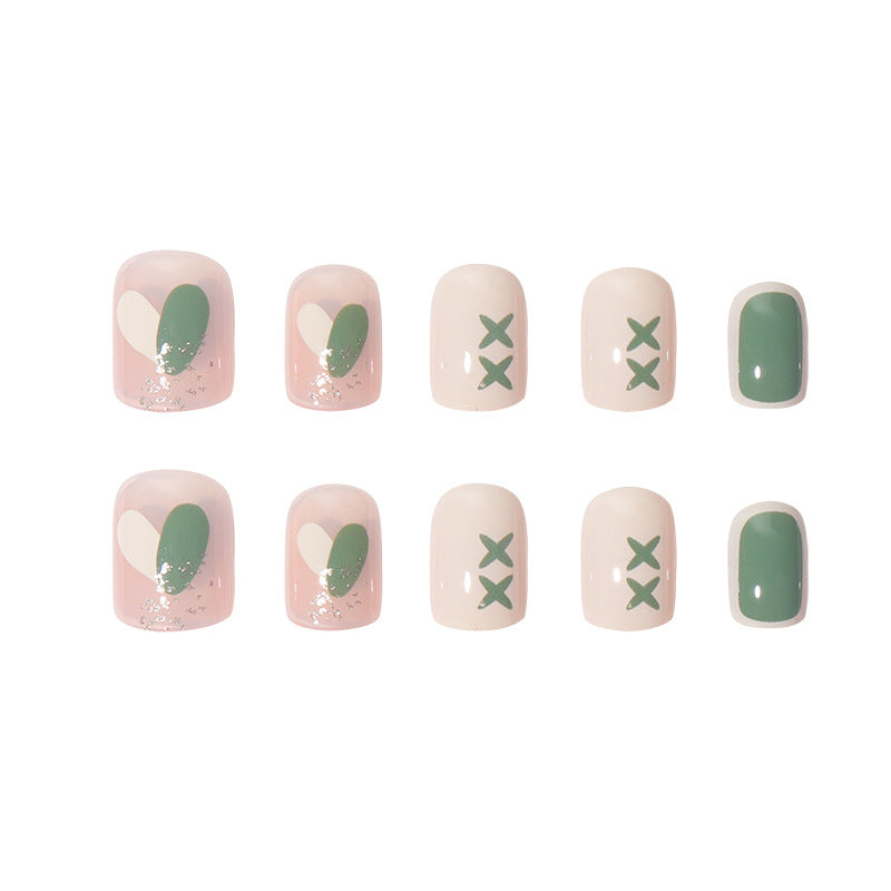 Artistic Press-On Nails with Botanical Design Kalsten