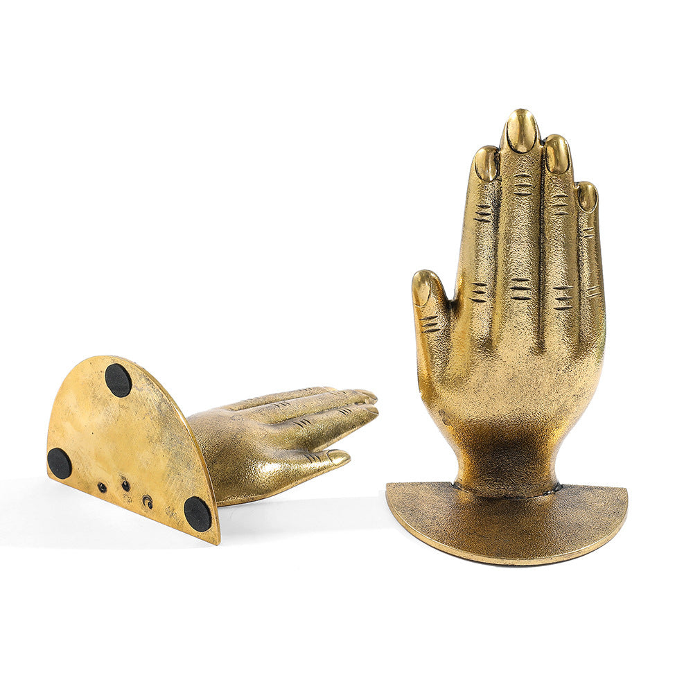 Decorative Hand-Shaped Bookends