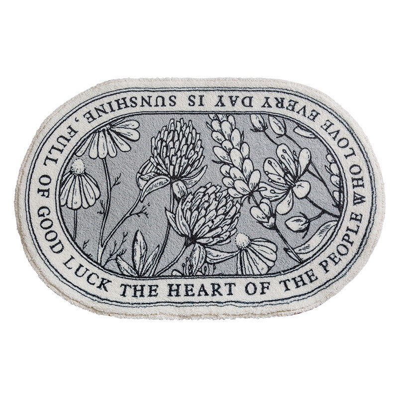 Floral Emblazoned Area Mat Kalsten