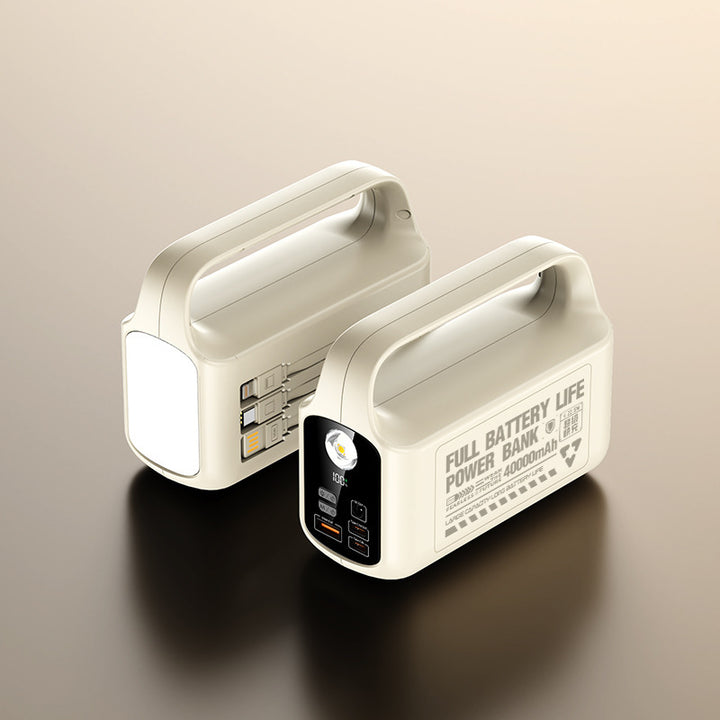 Portable power bank with integrated LED lighting and high capacity Kalsten