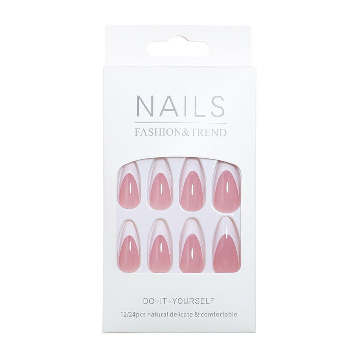 Elegant Stiletto French Tip Press-On Nails Kalsten