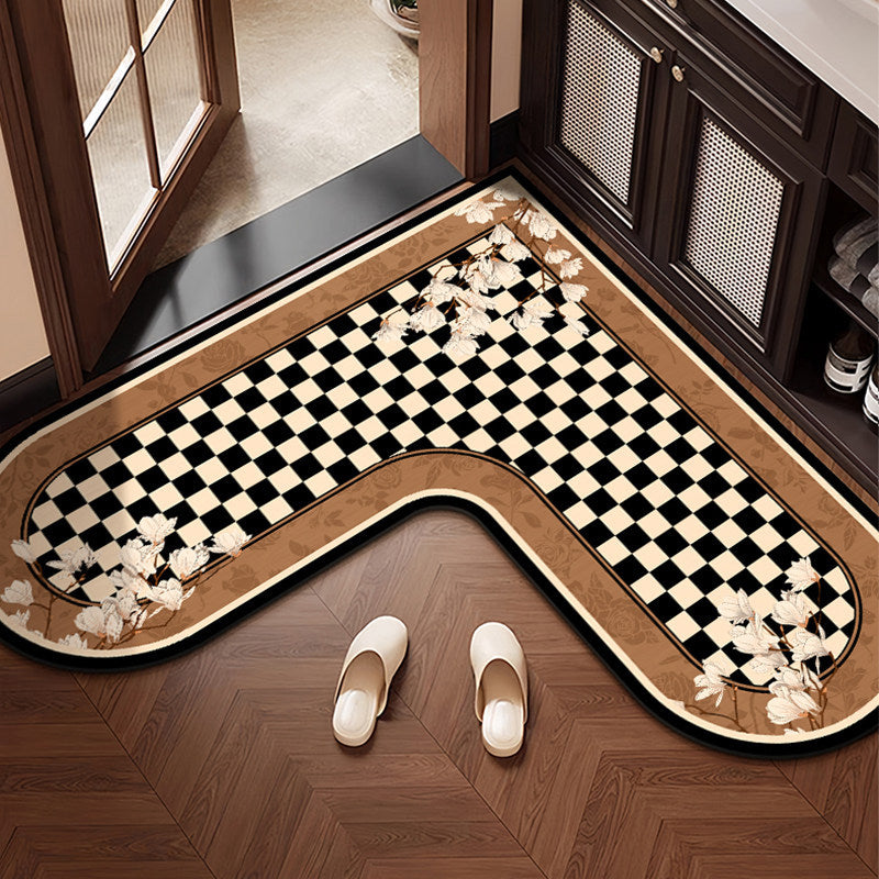 Checkered Pattern Anti-Fatigue Kitchen Mat