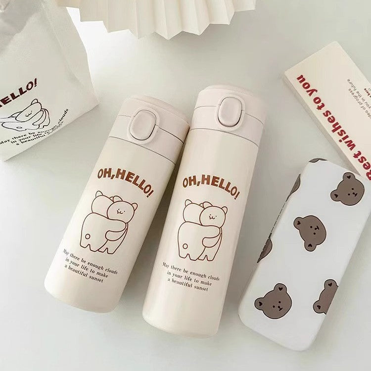 Ladies' insulated bottle with secure pressure cap and cute animal design Kalsten