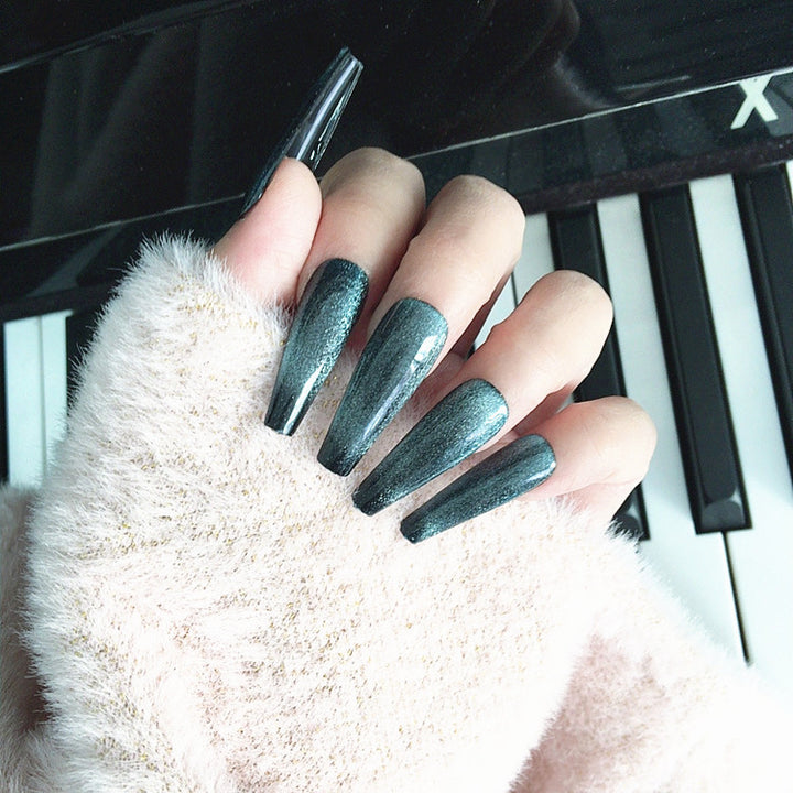 Stylish Glitter Gradient Press-On Nail Tips