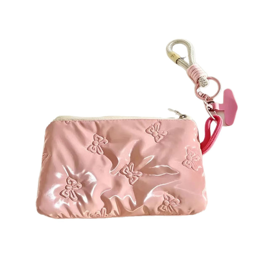 Embroidered Butterfly Cosmetic Pouch