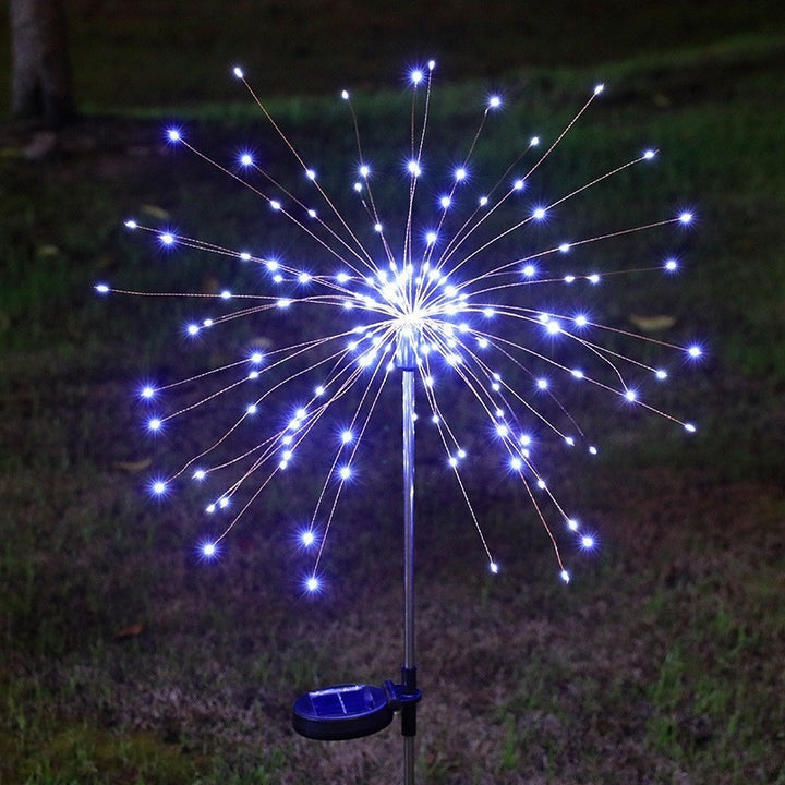 Solar Firework Garden Stake LED Starburst Light With Telescoping Stainless Stake Kalsten