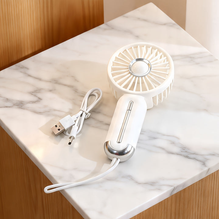 Women portable handheld fan with USB charging function and ergonomic design Kalsten