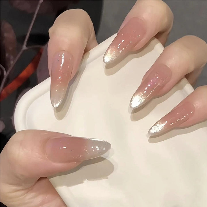 Glamorous Press-On Nail Art Set with Stylish Gemstone Accents Kalsten
