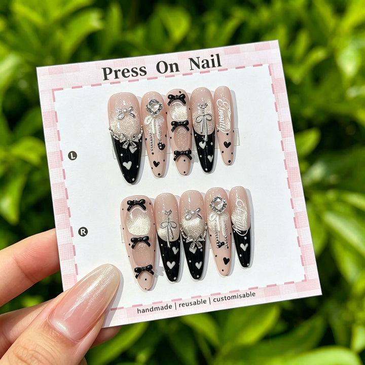 Customizable Artistic Press-On Nail Design