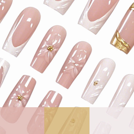 Elegant 3D Floral Acrylic Nail Art Extensions Kalsten