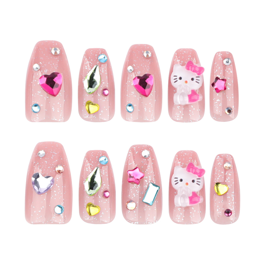 Artful Nail Art with Glitter and Motif Accents Kalsten