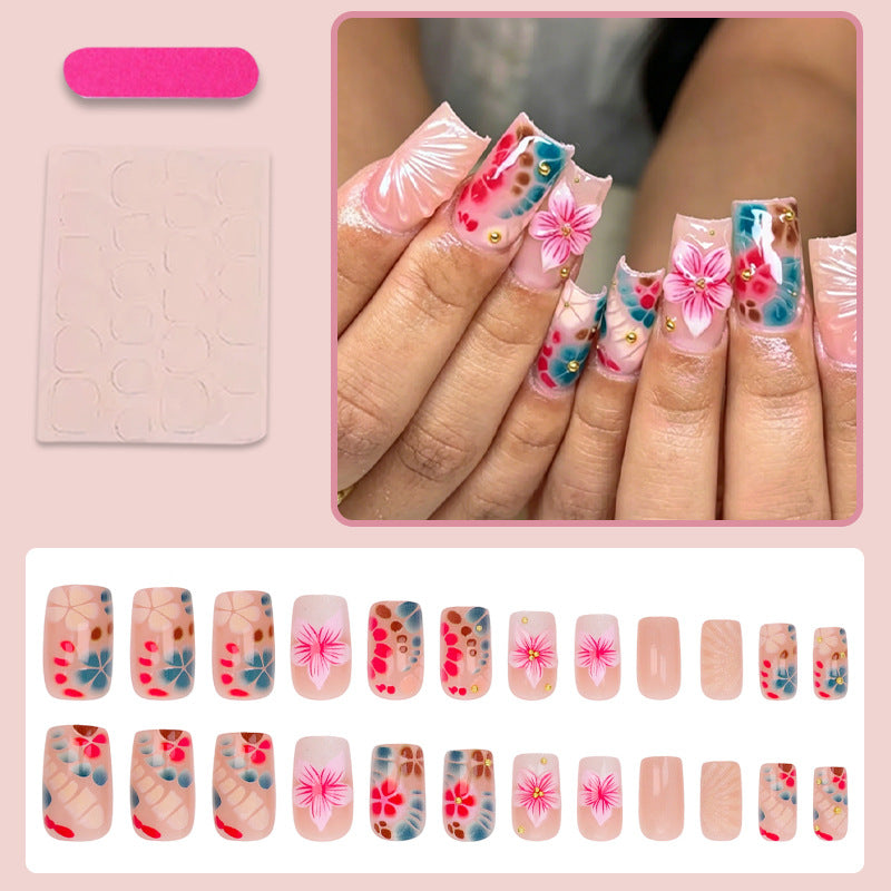 Artificial nail set with elegant floral design Kalsten