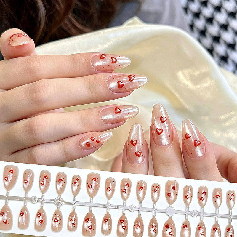 Artistic Heart Design Press-On Nails