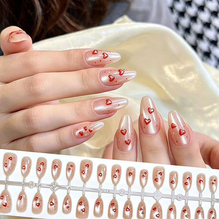 Artistic Heart Design Press-On Nails