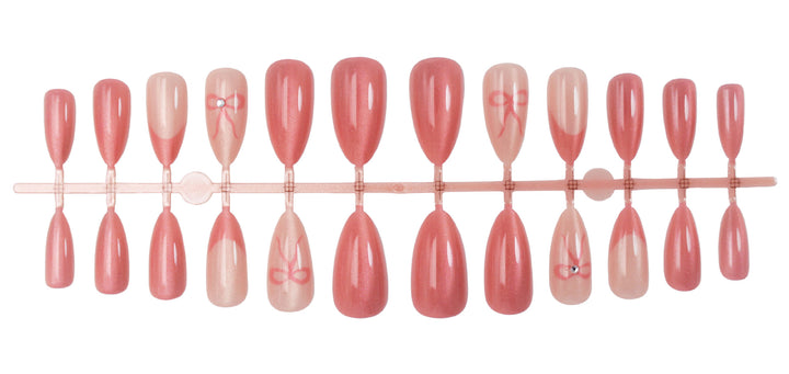 Nail art set with elegant bows and glitter Kalsten