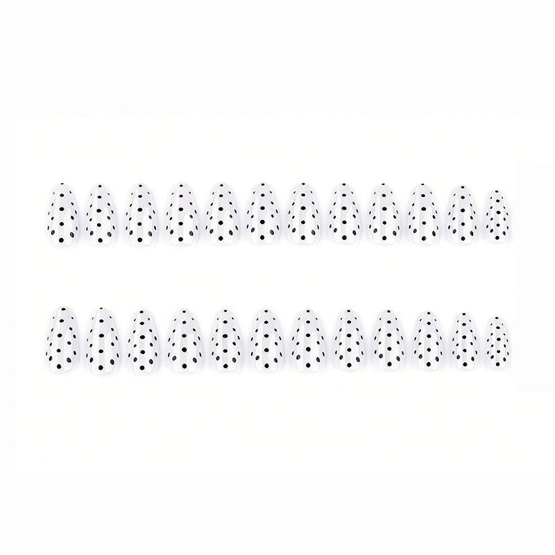 Elegant Polka Dot Press-On Nail Enhancements Kalsten