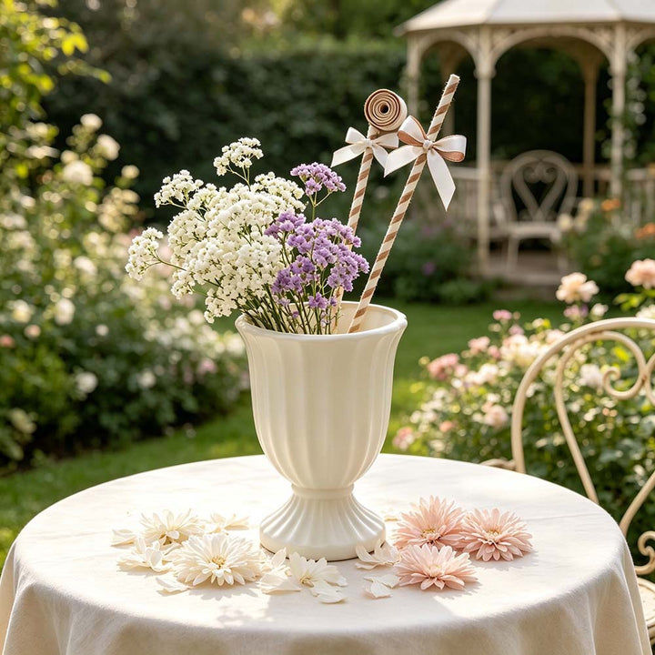 Elegant Fluted Decorative Planter Kalsten