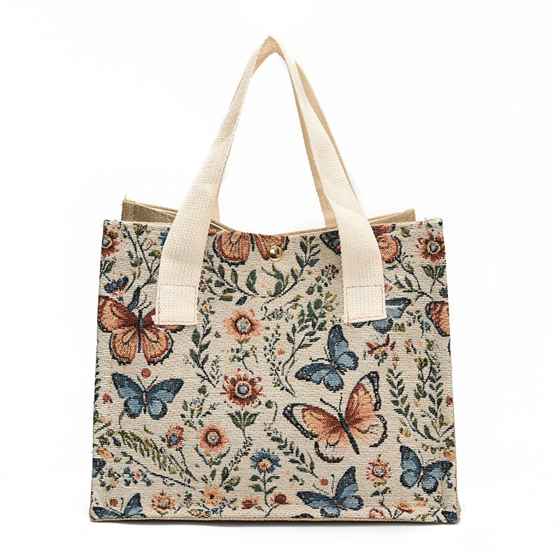 Eco-Friendly Butterfly Print Tote Bag