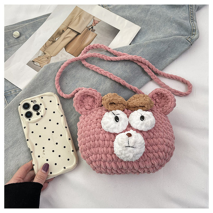 Lion-Themed Plush Crossbody Bag
