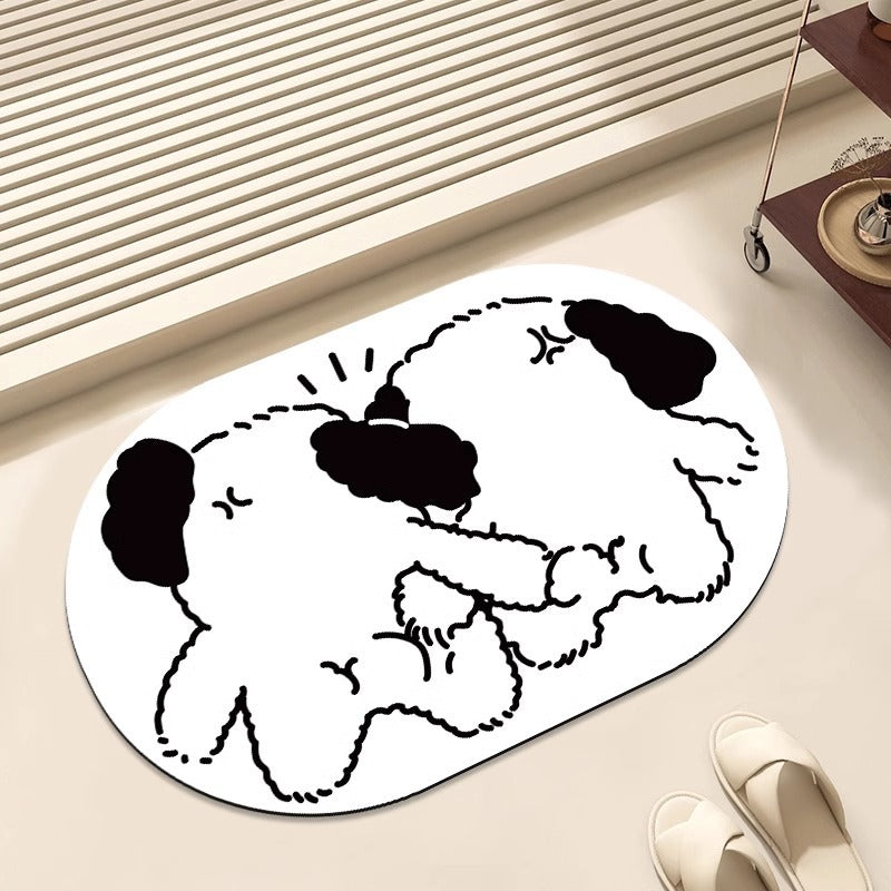 Cute Panda-Themed Area Mat
