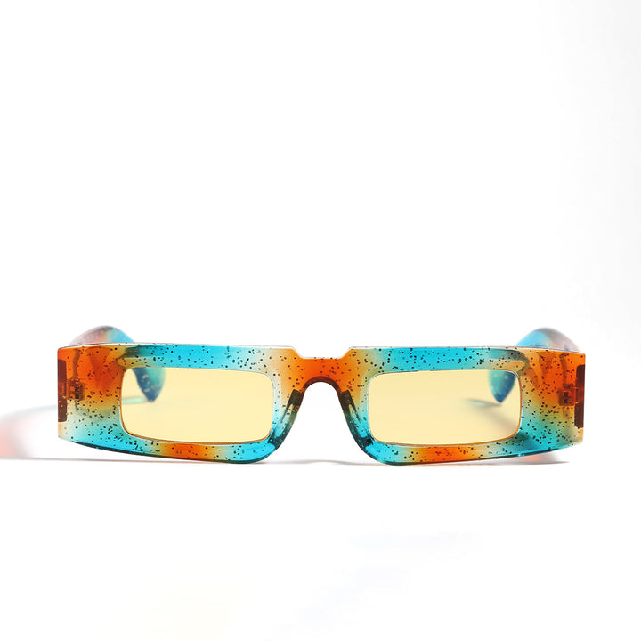 Women's fashionable geometric sunglasses with transparent frame and polarized lenses Kalsten