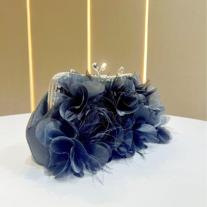 Floral-Accented Evening Purse