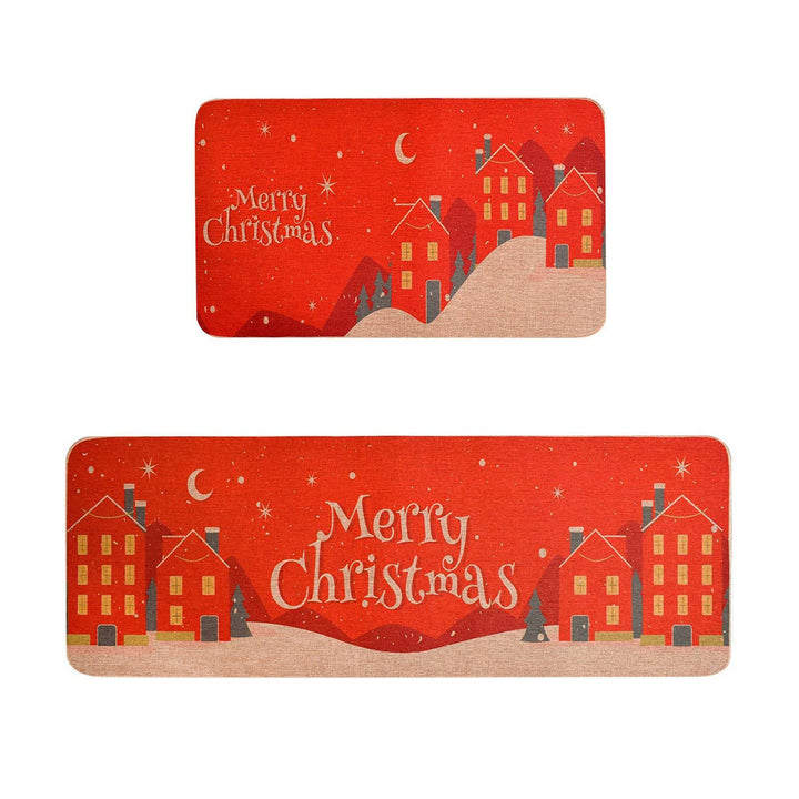 Playful Holiday-Themed Kitchen Mat Set Kalsten