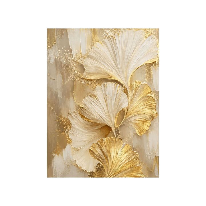 Textured Ginkgo Leaf Canvas Art