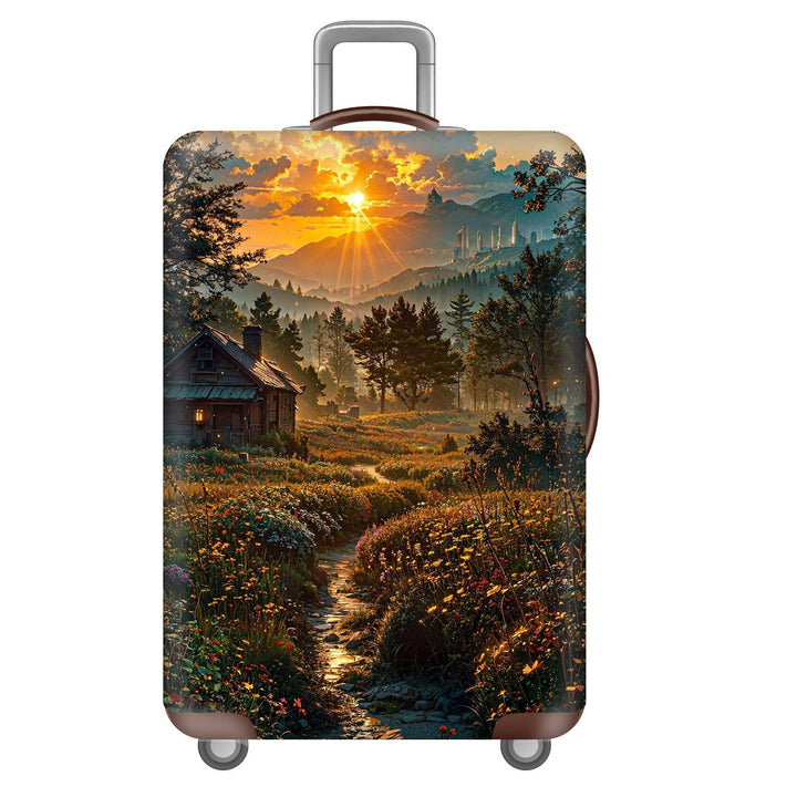 Unisex Hard Shell Suitcase with Dreamy Landscape Design Kalsten