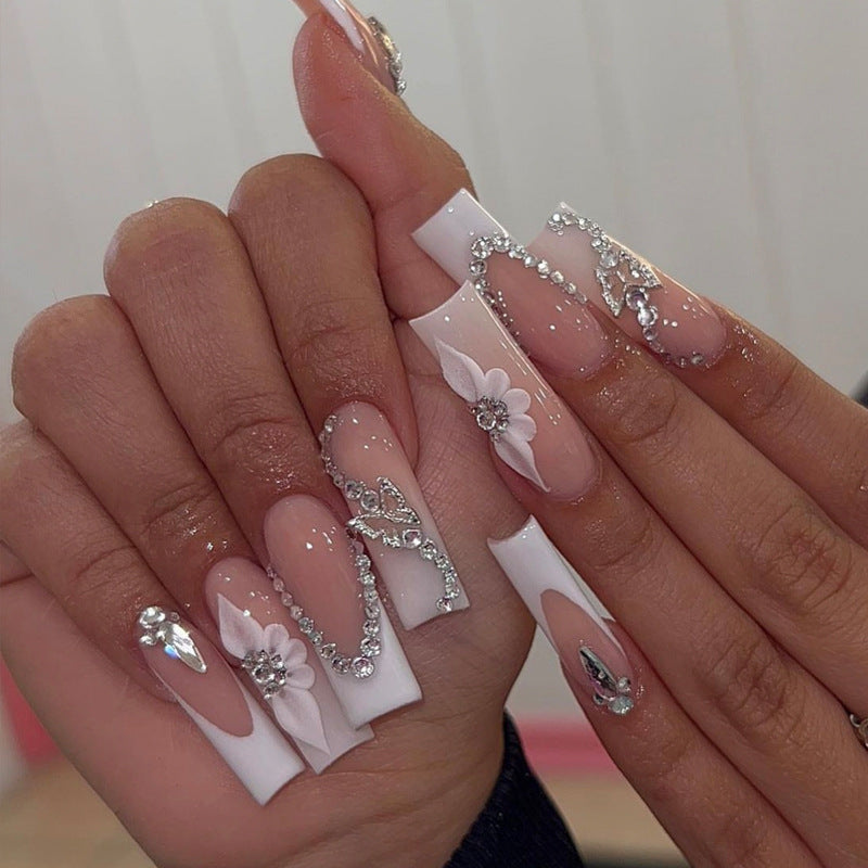 Glamorous Glittery Stiletto Press-On Nails Kalsten