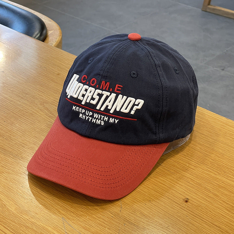 Unisex Casual Textured Cap with Playful Embroidery Kalsten