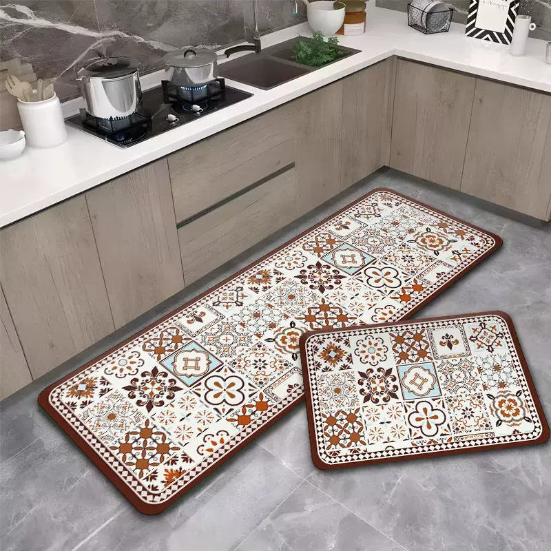 Geometric Pattern Kitchen Runner Mat