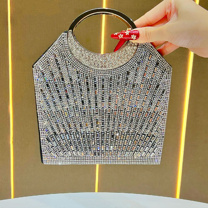 Statement Crystal-Studded Evening Handbag