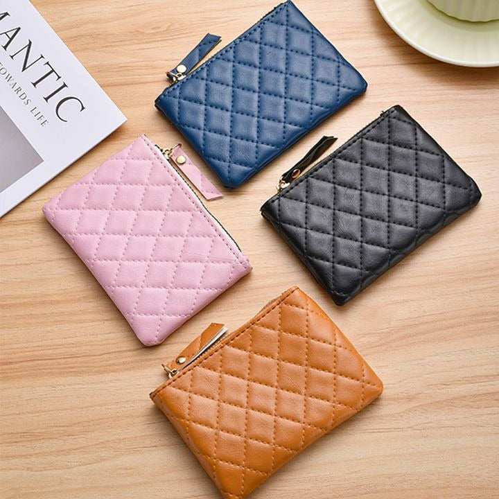 Quilted Leather Card Holder
