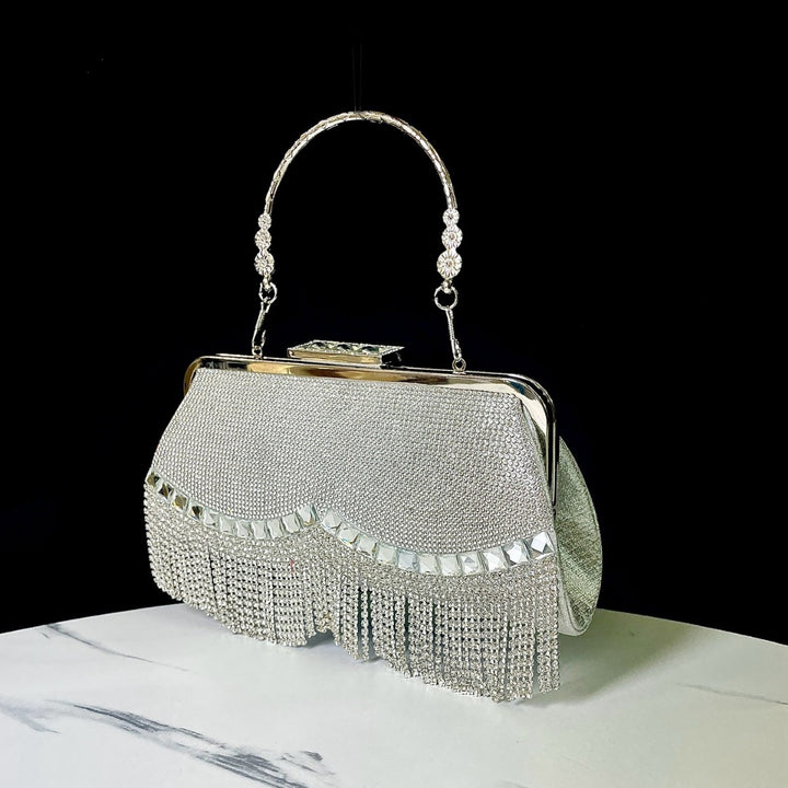 Rhinestone Fringed Evening Clutch