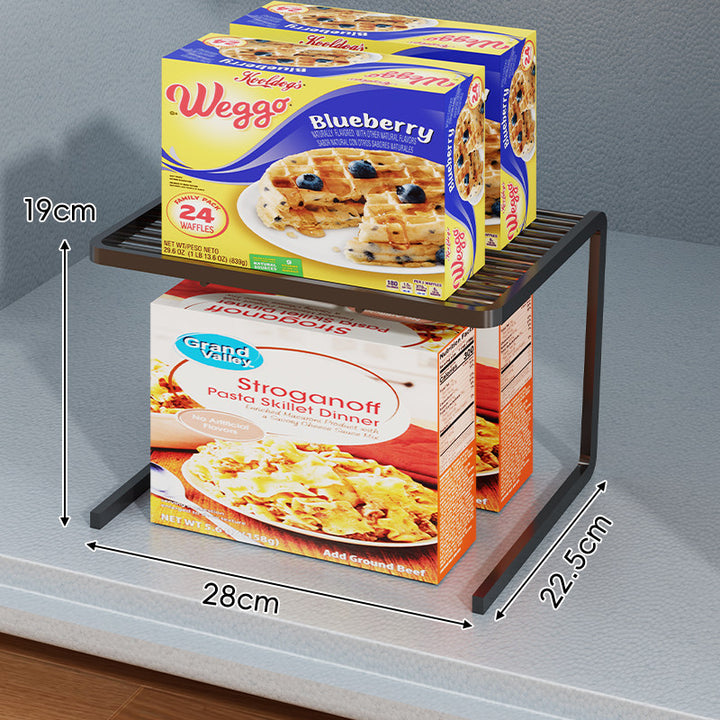 Triple-Tier Slim Slotted Countertop Pantry Shelf Organizer