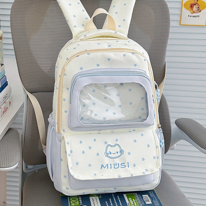 Cute Cartoon-Theme Transparent Window Backpack Kalsten
