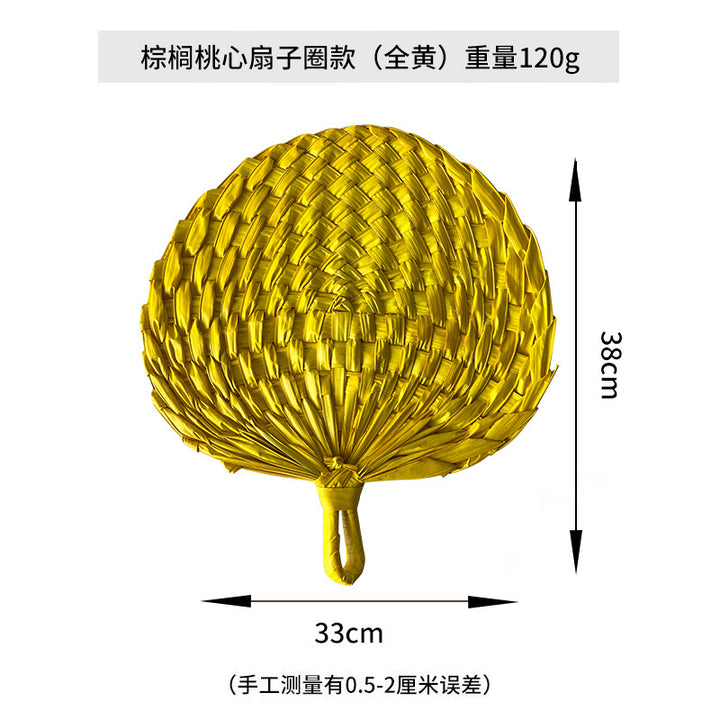 Women hand-woven fan made of natural material Kalsten