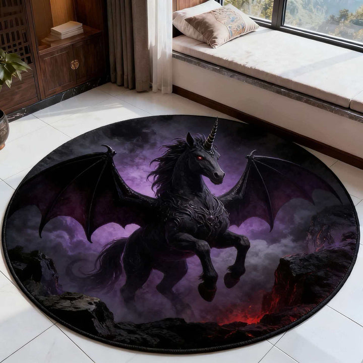 Artistic Tiger-Themed Round Area Rug