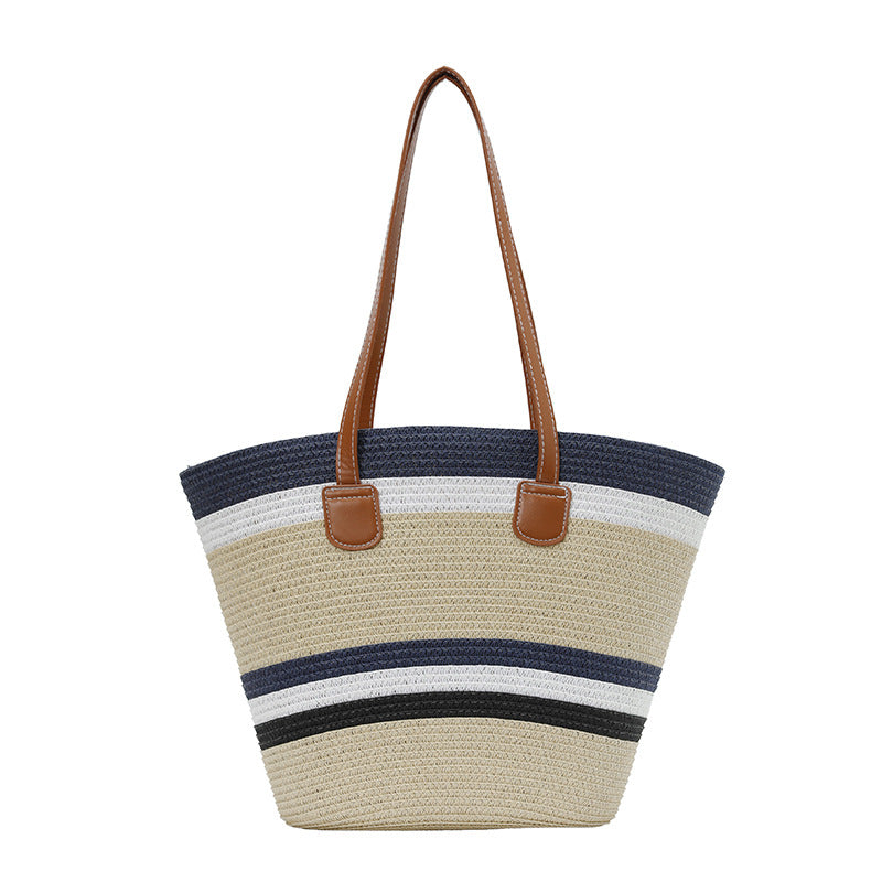 WoColorful Straw Beach Tote Bag Kalsten