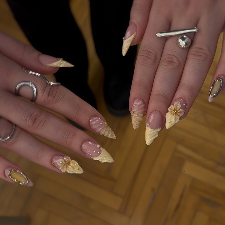 Elegant Floral Press-On Nail Set Kalsten 1789389044