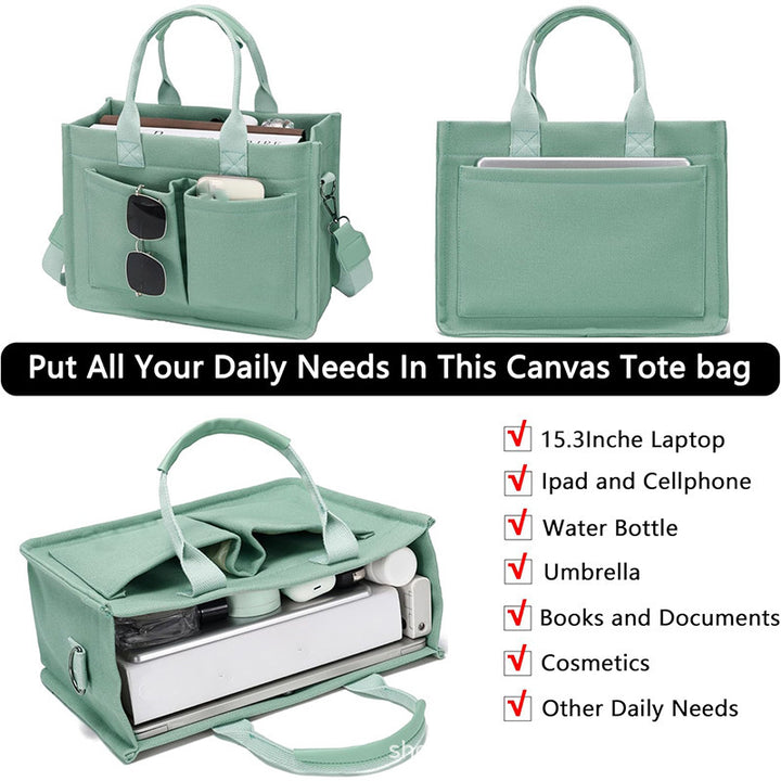 Multifunctional Tote Bag with Sturdy Design and Multiple Compartments Kalsten