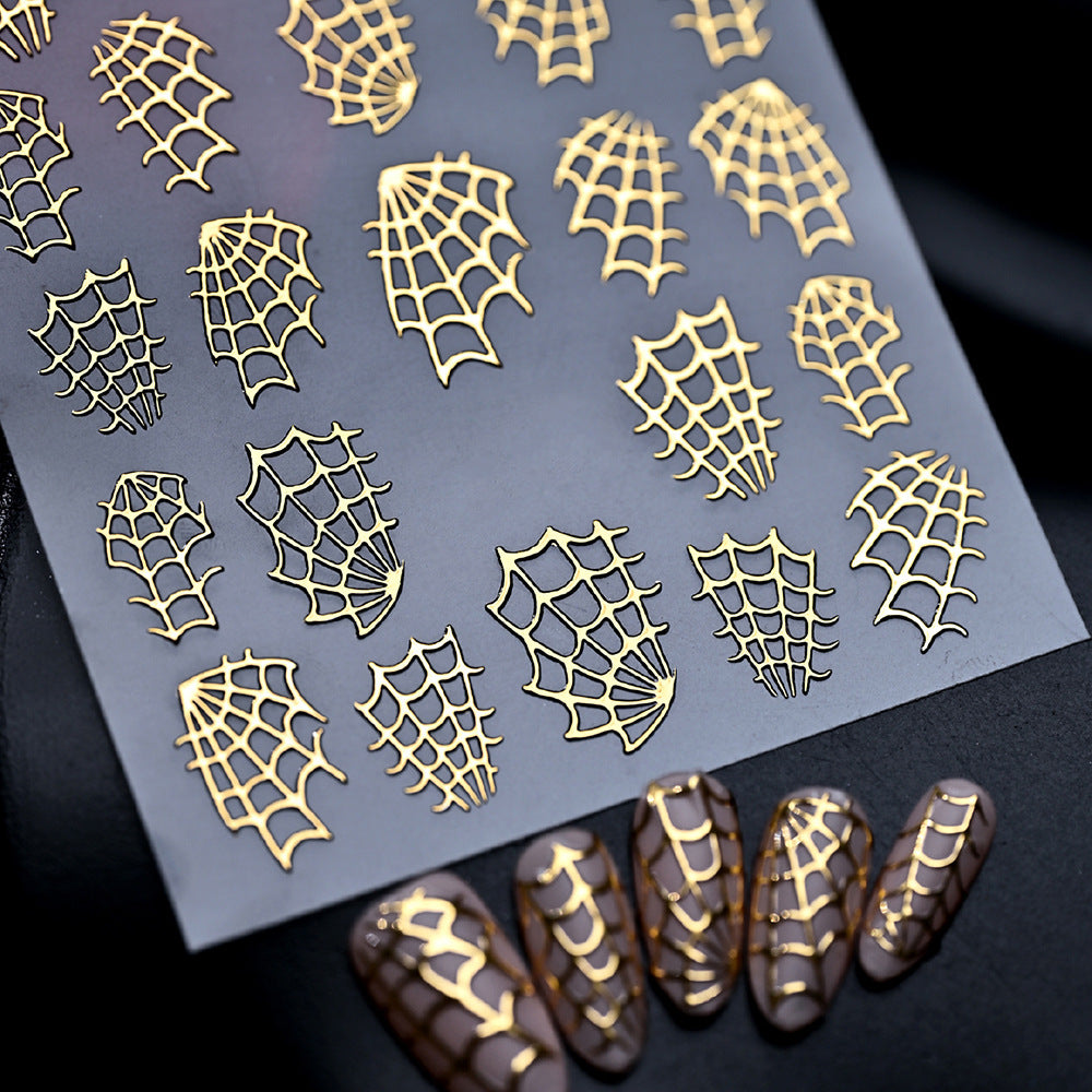 Shiny Spider Web Nail Art Decals