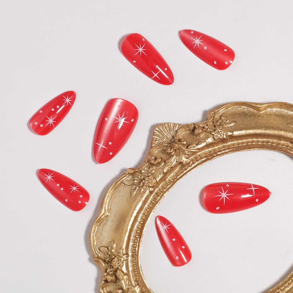 Starry Glossy Press-On Nail Set Kalsten
