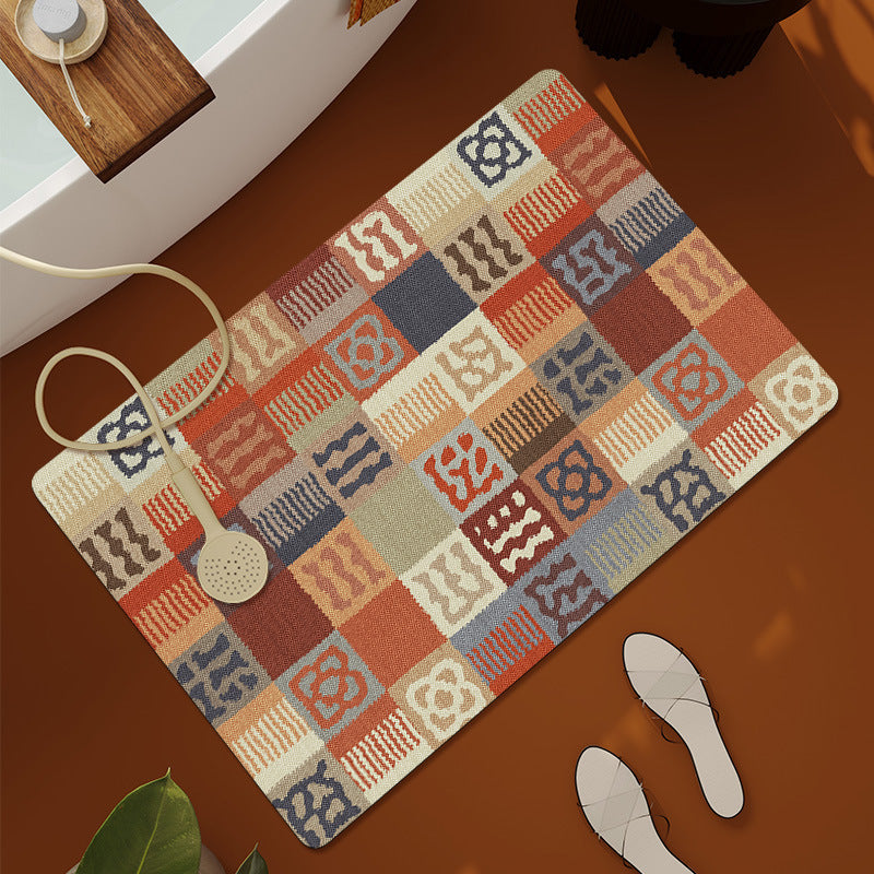 Textured Patterned Bath Mat Kalsten