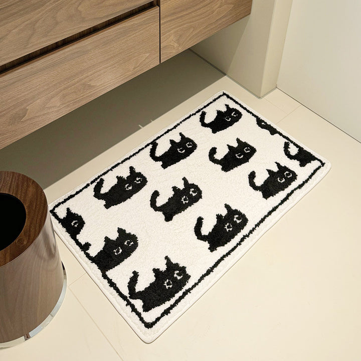 Cute Cat Print Bath Mat
