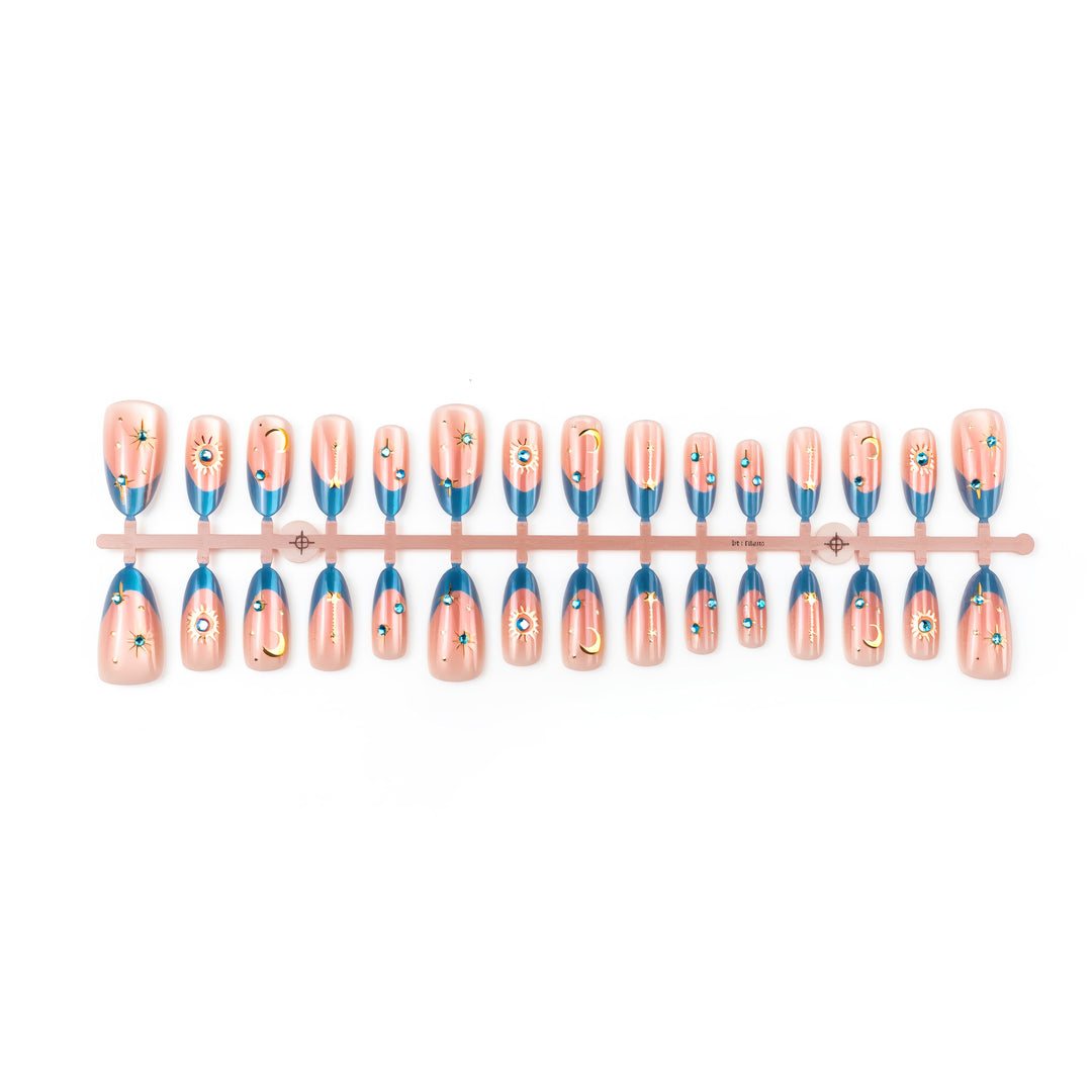 Cosmic-Themed Press-On Nail Set