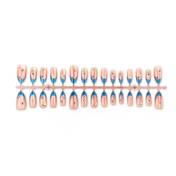 Cosmic-Themed Press-On Nail Set