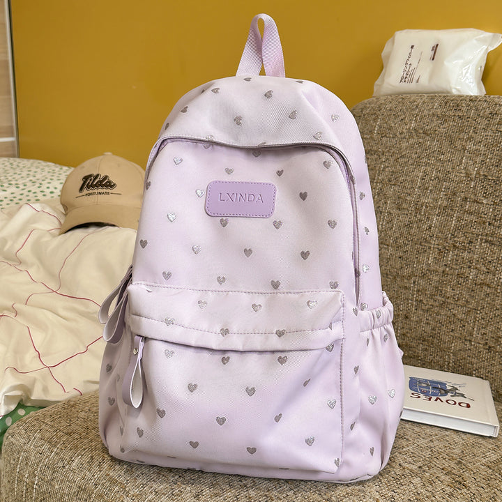 Fun Heart-Print Backpack Kalsten